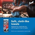 Scott Shop Towels Original, Big Rolls, 4 Packs of 6 Rolls, 11"x9.4" Blue Sheets, 24 Rolls/Case, 1,440 Towels/Case