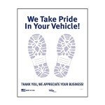 Glossy Backed Paper Floor Mat - 500 per Box - FB-M1765-04A