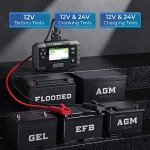 Car Battery Tester, TOPDON BT600 12V, 12V/24V Cranking Tests and Charging Alternator Load 100-2000CCA Digital Battery Voltage Tester, 3.5" Screen with Built-in Printer