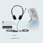 Yealink UH36 Professional USB Headset Wired Headphones for Work Calls and Music, Headset with Noise Cancelling Mic for Computer PC Laptop（UC Compatible, Stereo,3.5mm Jack/USB Connection）
