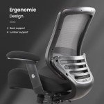BOLISS 400lbs Mesh Ergonomic Office Drafting Chair Big Adjustable Foot Ring Height Adjustable Armrest (Black)