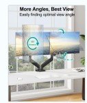 MOUNT PRO Dual Monitor Mount Fits 13 to 32 Inch Screen, Height Adjustable Monitor Stand for 2 Monitors, Gas Spring Display Arm Holds up to 17. 6lbs Each, Computer Desk VESA Mount, Black