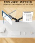 MOUNT PRO Dual Monitor Mount Fits 13 to 32 Inch Screen, Height Adjustable Monitor Stand for 2 Monitors, Gas Spring Display Arm Holds up to 17. 6lbs Each, Computer Desk VESA Mount, Black