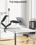 MOUNT PRO Dual Monitor Mount Fits 13 to 32 Inch Screen, Height Adjustable Monitor Stand for 2 Monitors, Gas Spring Display Arm Holds up to 17. 6lbs Each, Computer Desk VESA Mount, Black