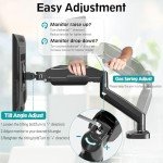 MOUNT PRO Dual Monitor Mount Fits 13 to 32 Inch Screen, Height Adjustable Monitor Stand for 2 Monitors, Gas Spring Display Arm Holds up to 17. 6lbs Each, Computer Desk VESA Mount, Black
