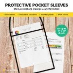 Hanging Job Ticket Holders 9x12 - (30 Pack), by Paper Plan - Strong, Reusable Horizontal Sleeves for Easy and Lasting Organization