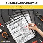 Hanging Job Ticket Holders 9x12 - (30 Pack), by Paper Plan - Strong, Reusable Horizontal Sleeves for Easy and Lasting Organization