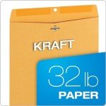 Quality Park 9-1/2" x 12-1/2" Clasp Envelopes, Brown Kraft, Gummed Flap, 100/Box (QUA37793)