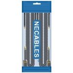 NECABLES 2+2Pack No Tangle Phone Cord for Landline 2pcs Telephone Handset Cord and 2pcs Detangler for Desk Phone Black