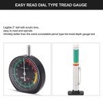 SAFELIFE Tire Tread Depth Gauge, 10 Pack Dial Type Tire Tread Depth Gauge Professional for Motorcycle, Car,Truck and Bus,Easy Reading Tyre Tread Depth Gauge in 32nds
