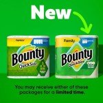 Bounty Quick Size Paper Towels, White, 8 Family Rolls = 20 Regular Rolls (Packaging May Vary)