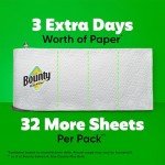Bounty Quick Size Paper Towels, White, 8 Family Rolls = 20 Regular Rolls (Packaging May Vary)