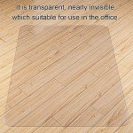Kuyal Clear Chair mat for Hard Floors 36 x 48 inches Transparent Floor Mats Wood/Tile Protection Mat for Office & Home (36" X 48" Rectangle)