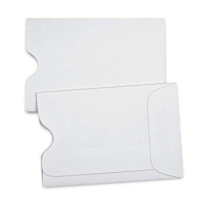 Guardian Gift Card Sleeves, Pack of 500 Blank Key Card Sleeves - Use as Credit Card Holder or Hotel Key Card Envelopes, 2 ⅜ Inches x 3 ½ Inches, White