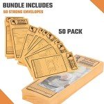 50 Key Drop Off Envelopes for After Hours – Auto Shop Repair/Service Drop Box Overnight Envelopes - Automotive Mechanic Car Drop Off for Overnight or Early Birds, Kraft Paper, 4 1/8 x 9 1/2