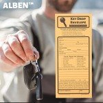 50 Key Drop Off Envelopes for After Hours – Auto Shop Repair/Service Drop Box Overnight Envelopes - Automotive Mechanic Car Drop Off for Overnight or Early Birds, Kraft Paper, 4 1/8 x 9 1/2