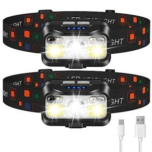 Rechargeable 1200 Lumen Motion Sensor Headlamp Set