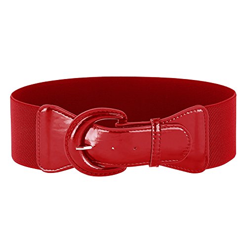 Retro Patchwork Apparel Belts for Dresses - Red