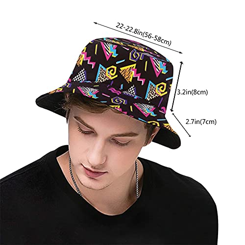 Geometric Leopard Print Bucket Hat for Women/Men: Retro Trend