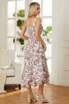 Floral Boho Maxi Dress with Square Neck