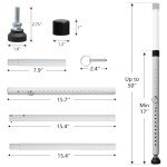 Adjustable Sliding Door Security Bar, 17-50 Inch
