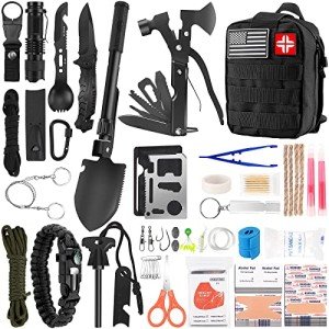 142-Piece Survival and First Aid Kit for Outdoors