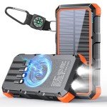 Solar Power Bank 49800mAh with Wireless Charging