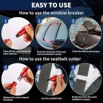 Window Breaker & Seatbelt Cutter Safety Tool Set