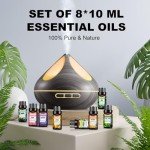 500ML Aromatherapy Oil Diffuser with 8 Essential Oils