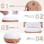ASAKUKI 300ml Essential Oil Diffuser with Timer