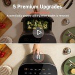 6-Qt Non-Stick Air Fryer with 9 Functions