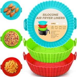 Buauty 3-Pack Reusable Air Fryer Silicone Liners