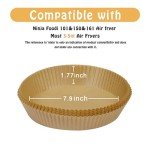 50 Disposable Parchment Paper Sheets for Ninja Air Fryers