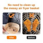 50 Disposable Parchment Paper Sheets for Ninja Air Fryers