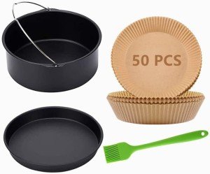 Air Fryer Accessories Set: Cake Pan, Pizza Pan & More