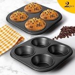 Yomvzake Nonstick Air Fryer Muffin Pan Set