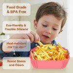 Square Silicone Liners for Air Fryers - 2 Pack