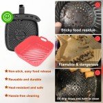 Square Silicone Liners for Air Fryers - 2 Pack