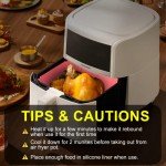 Square Silicone Liners for Air Fryers - 2 Pack