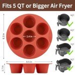 Silicone Muffin Pans for Air Fryer, 2 Packs