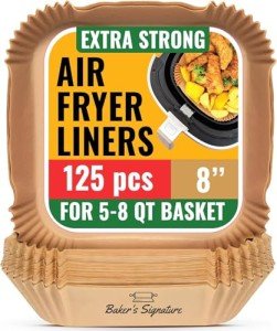 8-Inch Disposable Air Fryer Parchment Liners - 120pcs