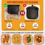 8-Inch Disposable Air Fryer Parchment Liners - 120pcs