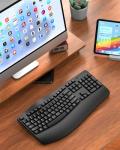 QUASIO Ergonomic Wireless Keyboard with Wrist Support