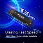1TB Dual USB External SSD for All Devices