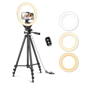 Sensyne 10" Ring Light with Tripod and Phone Holder