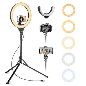 Aureday 14" Dimmable Selfie Ring Light and Tripod