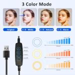 Adjustable Desk Ring Light for Selfies and Videos