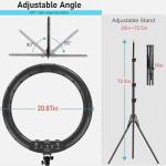 Hagibis 21” Dimmable Ring Light with Stand