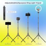 Aureday 14" Dimmable Selfie Ring Light and Tripod