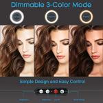 10.2" Dimmable Selfie Ring Light with Tripod